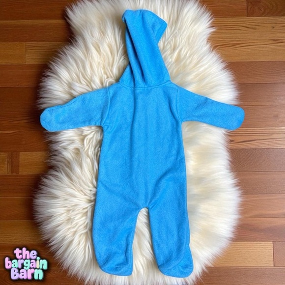 Thomas the Train Vintage Y2K Fleece Hooded Footed Sleeper Pajama Outfit (0/3M) - Picture 5 of 5